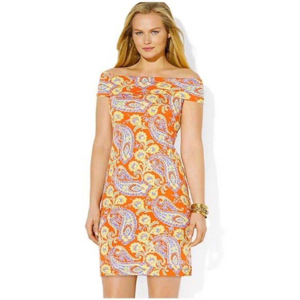 NWOT Lauren Ralph Lauren Shoulder Flattering Dress